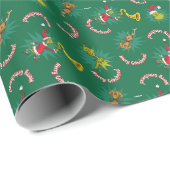 Dr. Seuss| De knuppel| Merry Grinchmas Pattern Cadeaupapier (Rol Hoek)