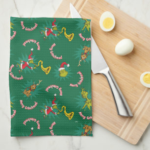 Dr. Seuss  De knuppel  Merry Grinchmas Pattern Theedoek