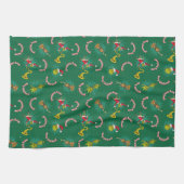 Dr. Seuss| De knuppel| Merry Grinchmas Pattern Theedoek (Horizontaal)