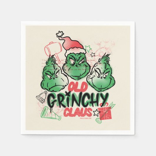 Dr. Seuss | De oude Grinch Claus Servet (Voorkant)