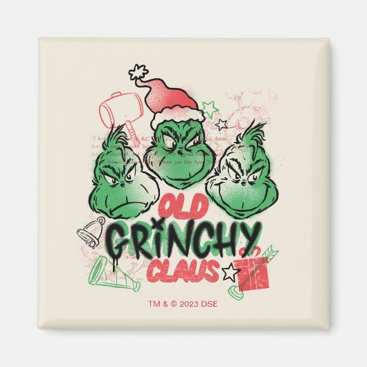 Dr. Seuss | De oude Grinch Klaas Magneet (Voorkant)