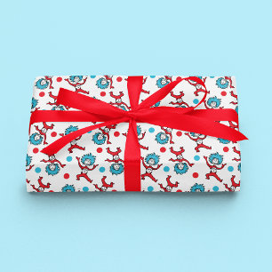 Dr. Seuss Ding 1 Ding 2   Tweeling Baby Shower Cadeaupapier