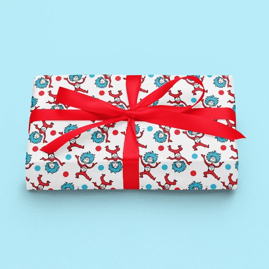 Dr. Seuss Ding 1 Ding 2 | Tweeling Baby Shower Cadeaupapier