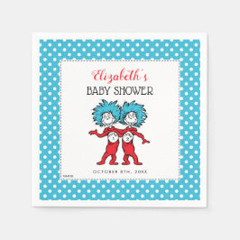 Dr. Seuss Ding 1 Ding 2 | Tweeling Baby Shower Servet