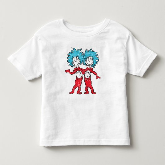 Dr. Seuss | Ding 1, Ding 2 Zitten Kinder Shirts (Voorkant)