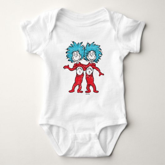 Dr. Seuss | Ding 1, Ding 2 Zitten Romper (Voorkant)