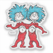 Dr. Seuss | Ding 1, Ding 2 Zitten Sticker (Voorkant)