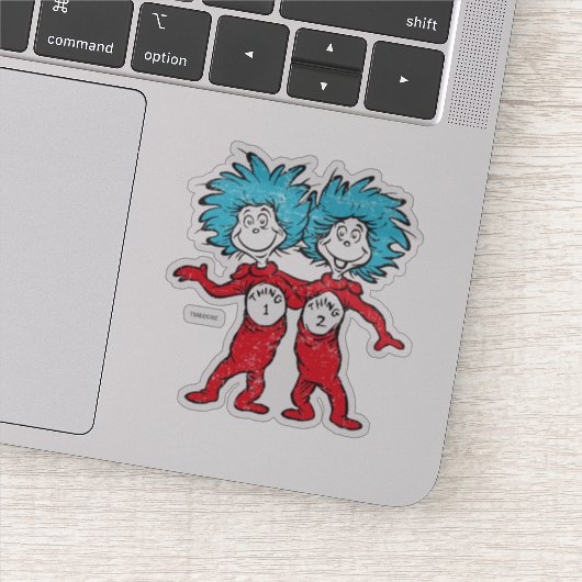 Dr. Seuss | Ding 1, Ding 2 Zitten Sticker (Detail)