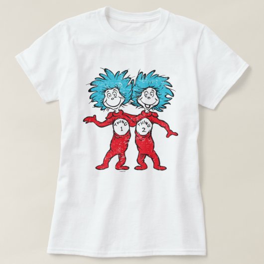 Dr. Seuss | Ding 1, Ding 2 Zitten T-shirt (Design voorkant)