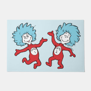Dr. Seuss Ding 1 en Ding 2 Karakter Deurmat