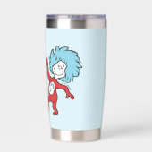 Dr. Seuss Ding 1 en Ding 2 Karakter Geïsoleerde Drinkbeker (Achterkant)