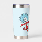 Dr. Seuss Ding 1 en Ding 2 Karakter Geïsoleerde Drinkbeker (Voorkant)
