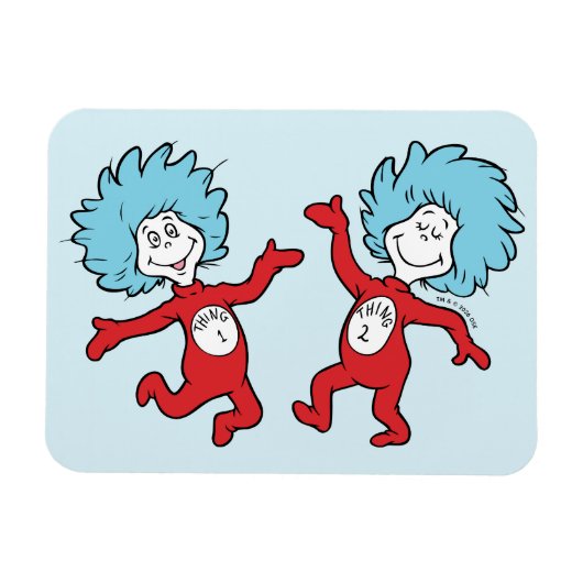 Dr. Seuss Ding 1 en Ding 2 Karakter Magneet (Horizontaal)
