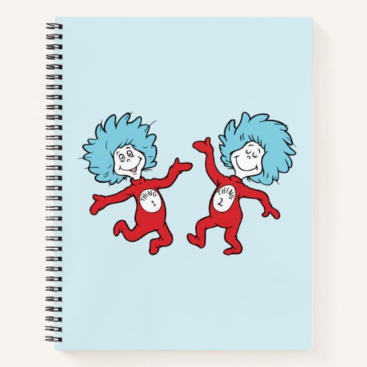 Dr. Seuss Ding 1 en Ding 2 Karakter Notitieboek (Voorkant)