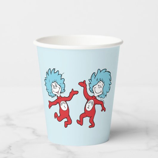 Dr. Seuss Ding 1 en Ding 2 Karakter Papieren Bekers (Voorkant)