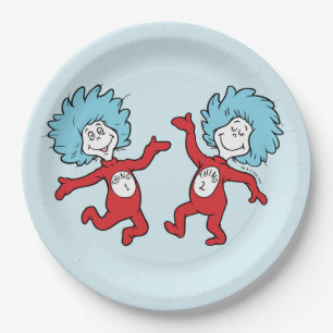 Dr. Seuss Ding 1 en Ding 2 Karakter Papieren Bordje