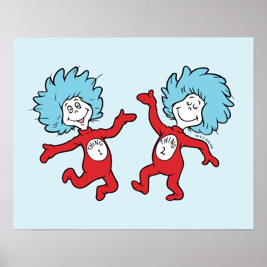 Dr. Seuss Ding 1 en Ding 2 Karakter Poster (Voorkant)