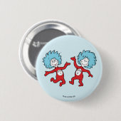 Dr. Seuss Ding 1 en Ding 2 Karakter Ronde Button 5,7 Cm (Voorkant /achterkant)