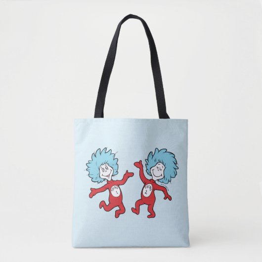 Dr. Seuss Ding 1 en Ding 2 Karakter Tote Bag (Voorkant)