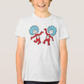 Dr. Seuss Ding 1 en Ding 2 Karakter Tri-Blend Shirt (Voorkant)