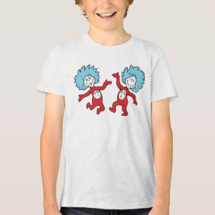 Dr. Seuss Ding 1 en Ding 2 Karakter Tri-Blend Shirt