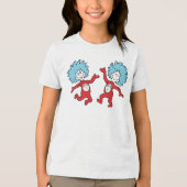 Dr. Seuss Ding 1 en Ding 2 Karakter Tri-Blend Shirt (Voorkant)