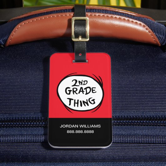 Dr. Seuss | Ding één ding twee - 2e klas ding Bagagelabel (Voorkant Insitu 2)