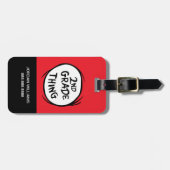 Dr. Seuss | Ding één ding twee - 2e klas ding Bagagelabel (Voorkant horizontaal)