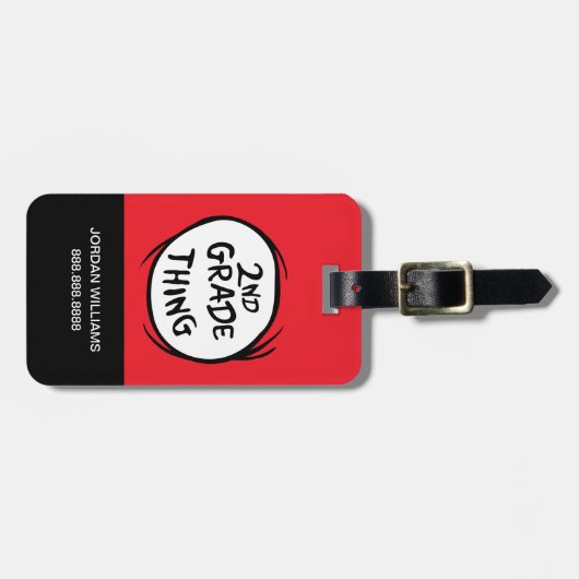 Dr. Seuss | Ding één ding twee - 2e klas ding Bagagelabel (Voorkant horizontaal)