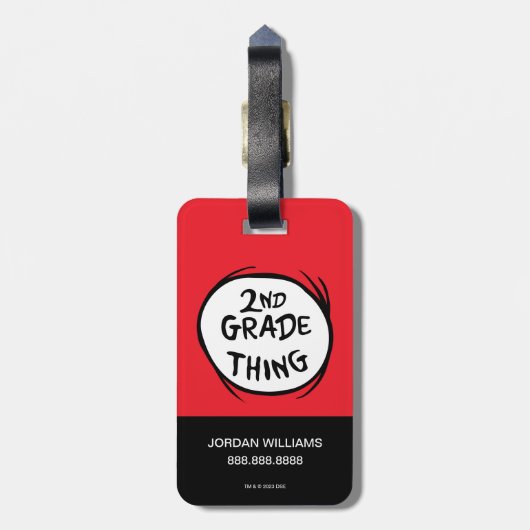 Dr. Seuss | Ding één ding twee - 2e klas ding Bagagelabel (Achterkant verticaal)