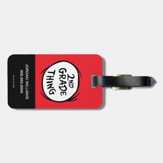 Dr. Seuss | Ding één ding twee - 2e klas ding Bagagelabel (Achterkant horizontaal)