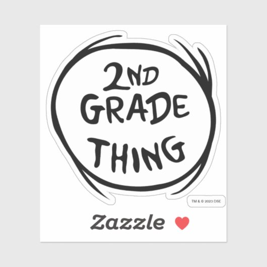 Dr. Seuss | Ding één ding twee - 2e klas ding Sticker (Vel)