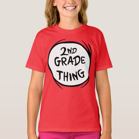 Dr. Seuss | Ding één ding twee - 2e klas ding T-shirt (Voorkant)