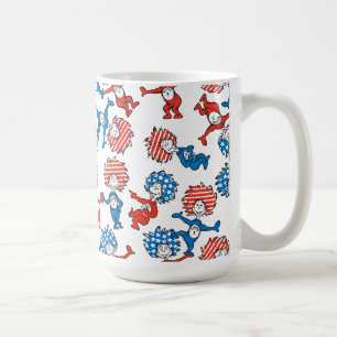 Dr. Seuss Ding Eén Ding Twee Amerikaanse Vlag Pa Koffiemok