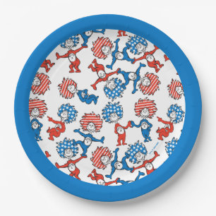 Dr. Seuss   Ding Eén Ding Twee Amerikaanse Vlag Pa Papieren Bordje
