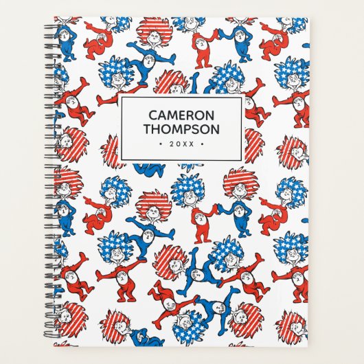 Dr. Seuss | Ding Eén Ding Twee Amerikaanse Vlag Pa Planner (Voorkant)