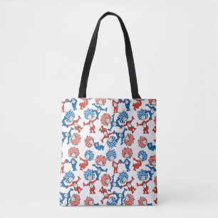 Dr. Seuss   Ding Eén Ding Twee Amerikaanse Vlag Pa Tote Bag
