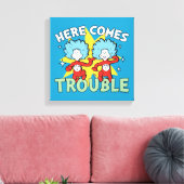 Dr. Seuss | Ding Eén Ding Twee Daar Komt Problemen Canvas Afdruk (Insitu (Woonkamer))