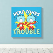 Dr. Seuss | Ding Eén Ding Twee Daar Komt Problemen Canvas Afdruk (Insitu (Houten vloer))