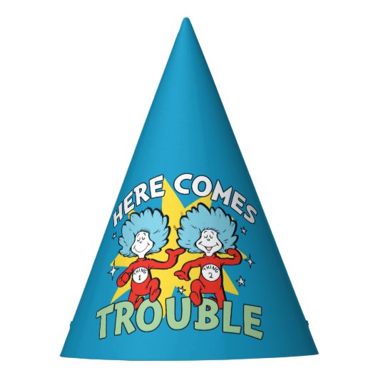 Dr. Seuss | Ding Eén Ding Twee Daar Komt Problemen Feesthoedjes (Voorkant)