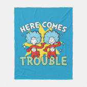 Dr. Seuss | Ding Eén Ding Twee Daar Komt Problemen Fleece Deken (Voorkant)