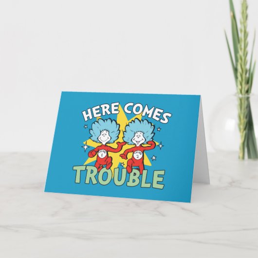 Dr. Seuss | Ding Eén Ding Twee Daar Komt Problemen Kaart (Voorkant)