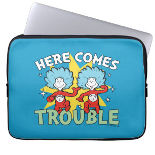 Dr. Seuss Ding Eén Ding Twee Daar Komt Problemen Laptop Sleeve