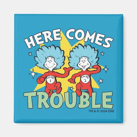 Dr. Seuss | Ding Eén Ding Twee Daar Komt Problemen Magneet (Voorkant)