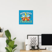 Dr. Seuss | Ding Een Ding Twee Daar Komt Problemen Poster (Thuiskantoor)