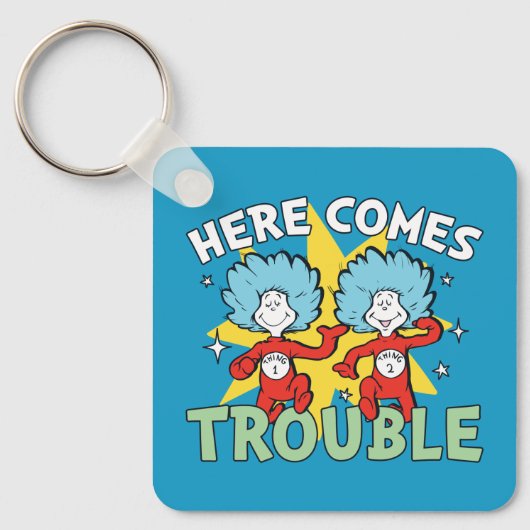 Dr. Seuss | Ding Eén Ding Twee Daar Komt Problemen Sleutelhanger (Voorkant)