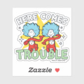 Dr. Seuss | Ding Eén Ding Twee Daar Komt Problemen Sticker (Vel)
