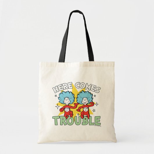 Dr. Seuss | Ding Eén Ding Twee Daar Komt Problemen Tote Bag (Voorkant)