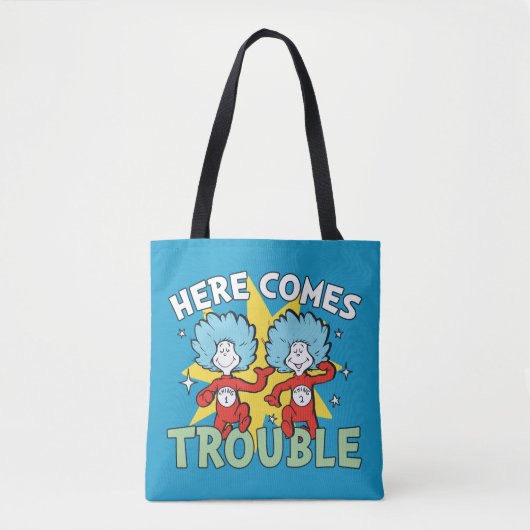 Dr. Seuss | Ding Een Ding Twee Daar Komt Problemen Tote Bag (Voorkant)