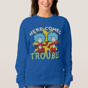 Dr. Seuss Ding Eén Ding Twee Daar Komt Problemen Trui